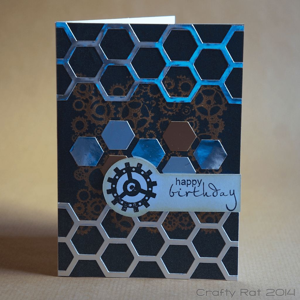 Birthday card: Honeycomb die-cuts