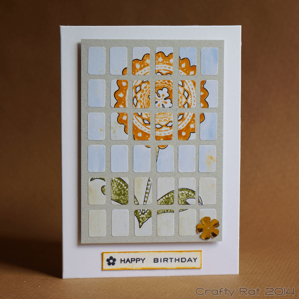 Birthday card: Stamped labels