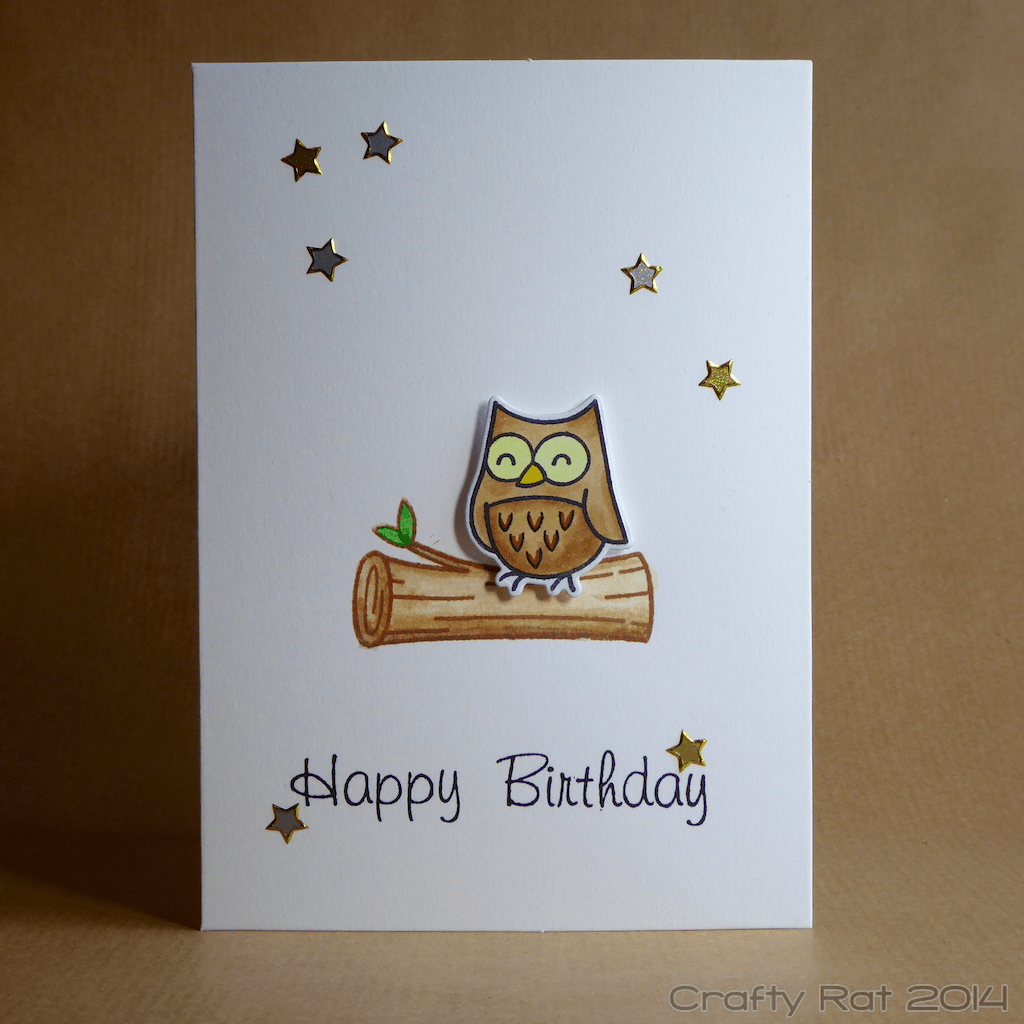 Birthday card: Owl