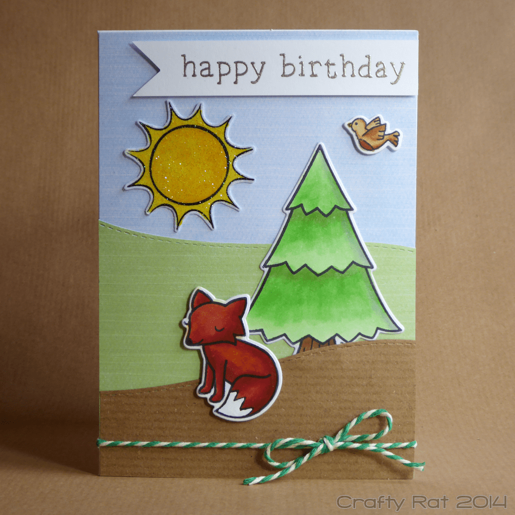 Birthday card: Fox