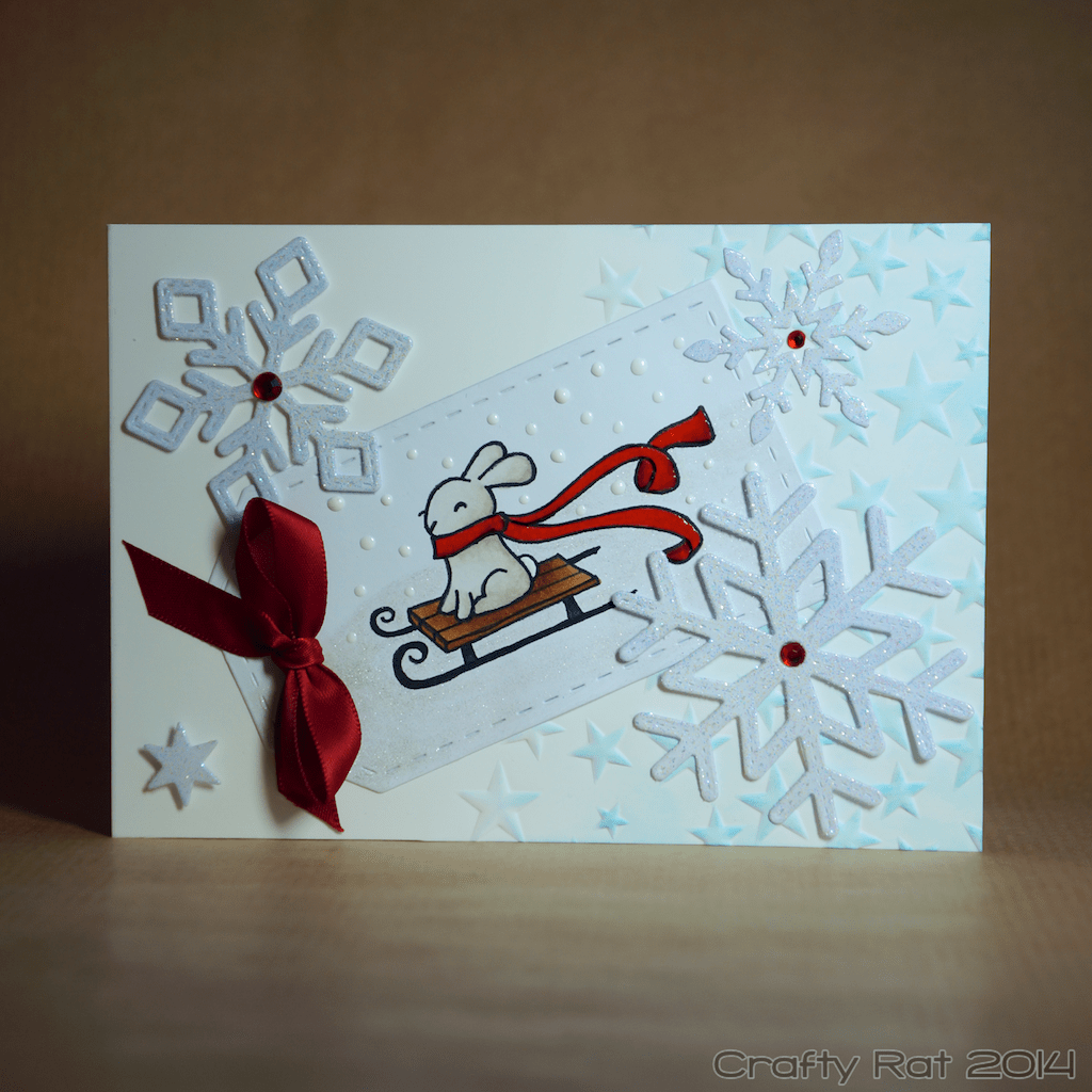 Xmas card: Winter bunny