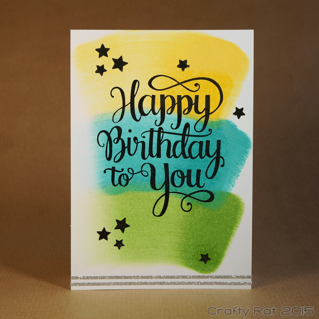 Ink swipe birthday card