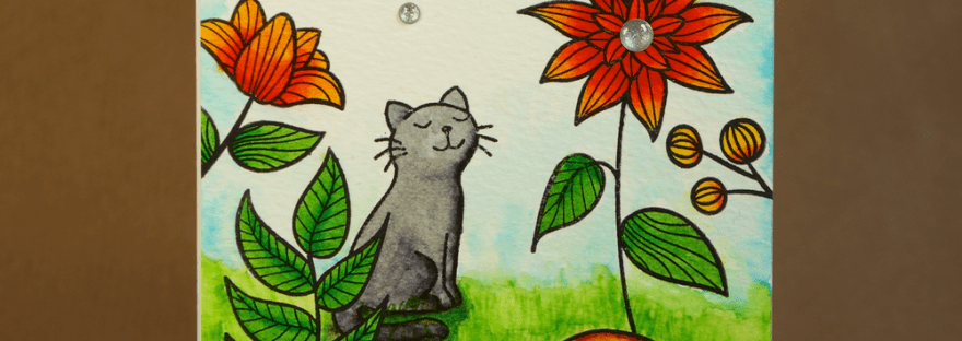 Birthday cats and flowers