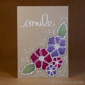 Shiny watercolour flowers