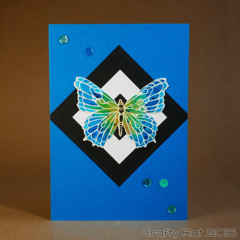 Blue and green butterfly