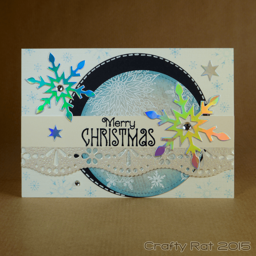 embossed snowflakes - circle