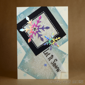 embossed snowflakes - squares
