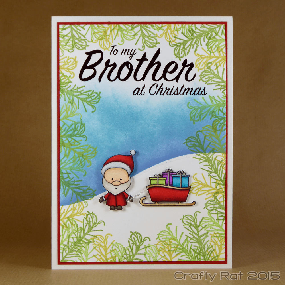 santa and sleigh card