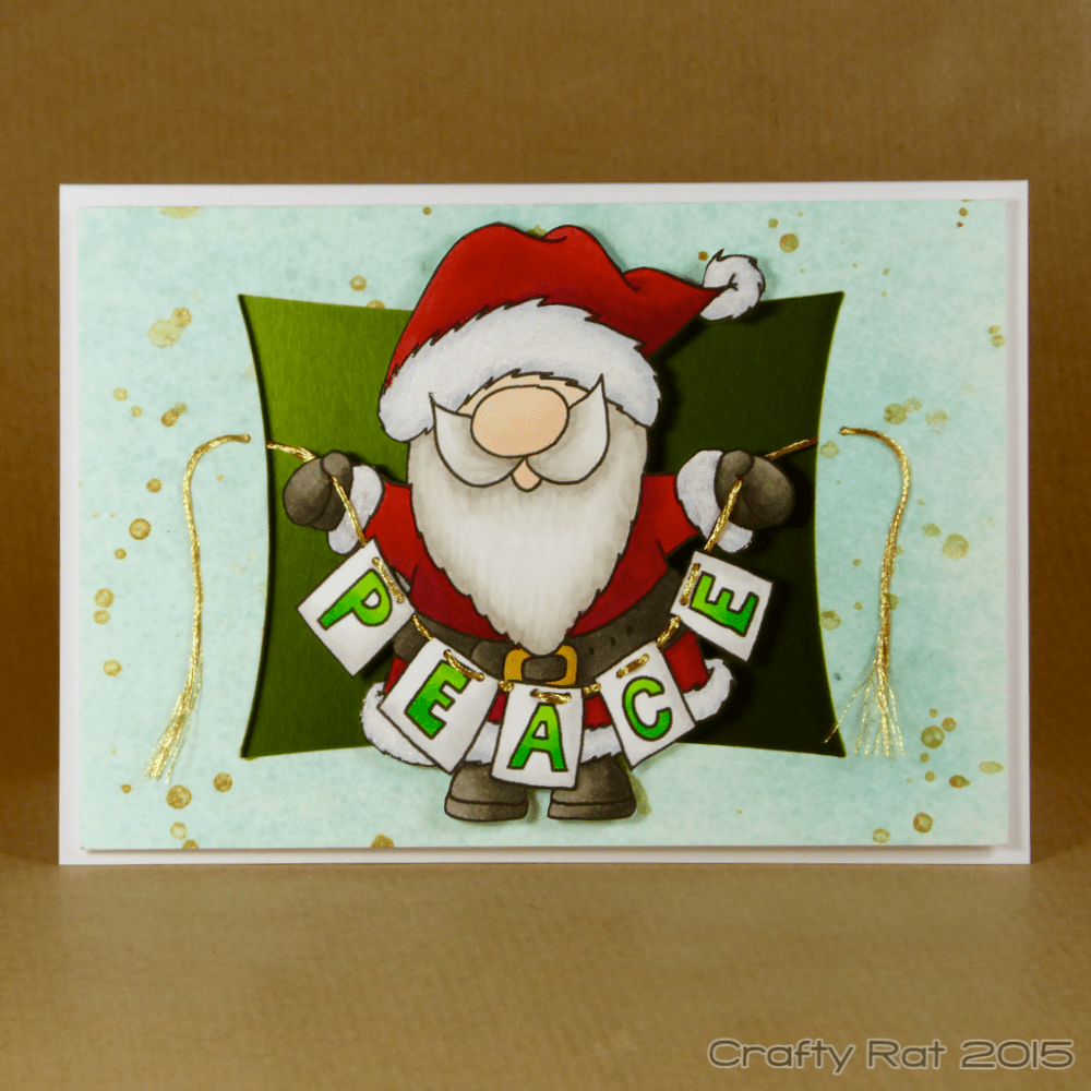 Peace Santa Christmas card
