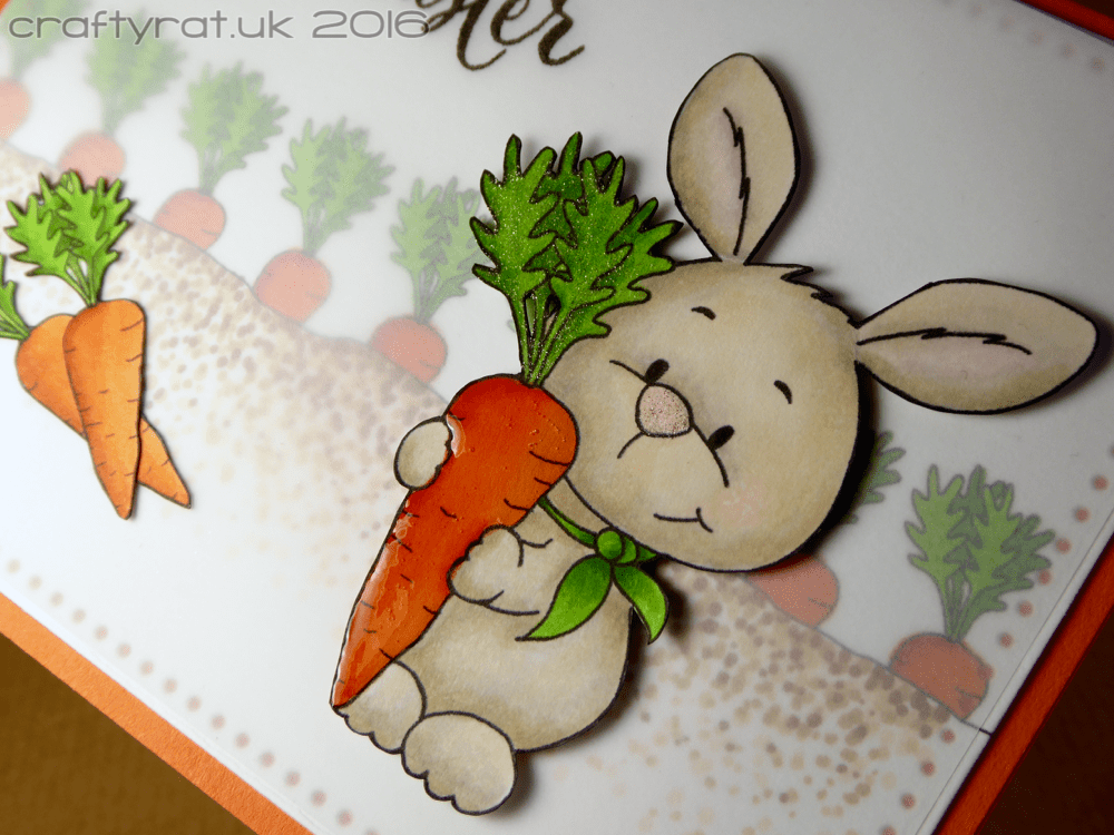 Easter carrot bunny - detail