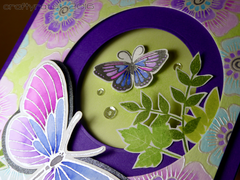 embossed butterflies - detail