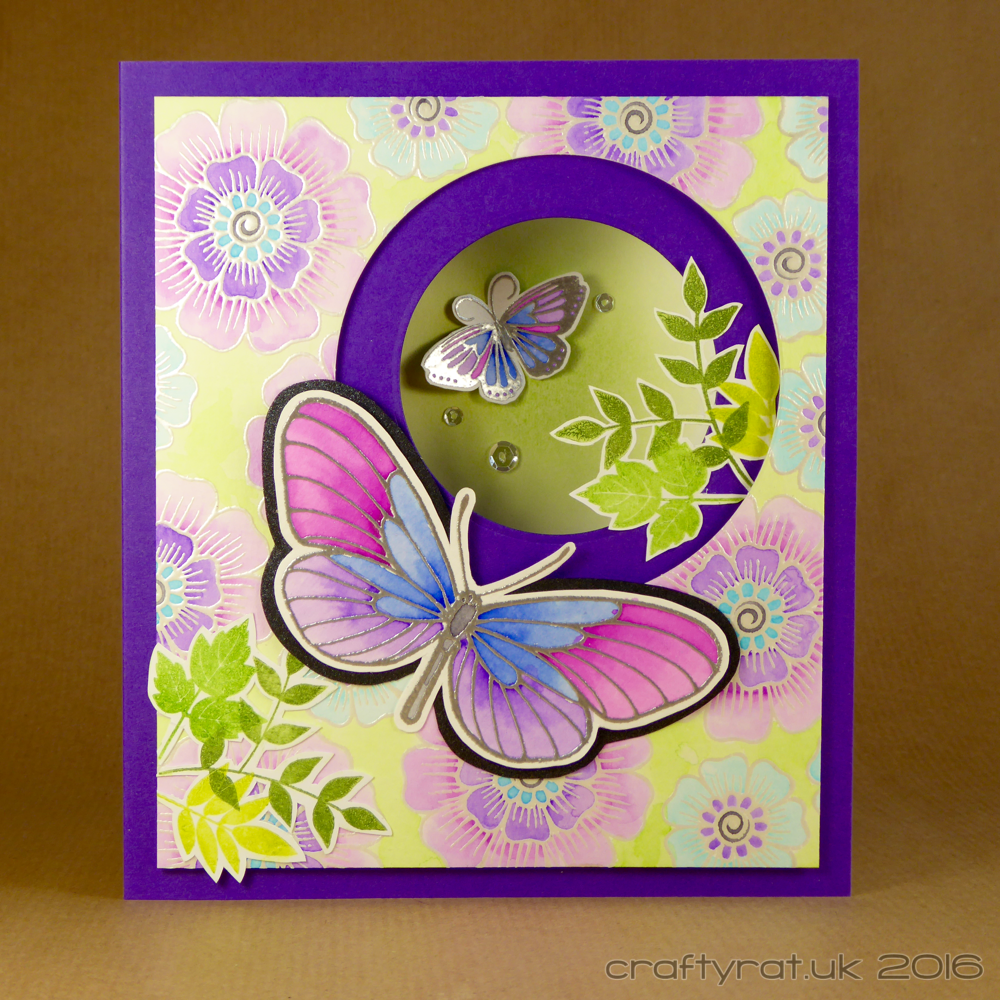 embossed butterflies