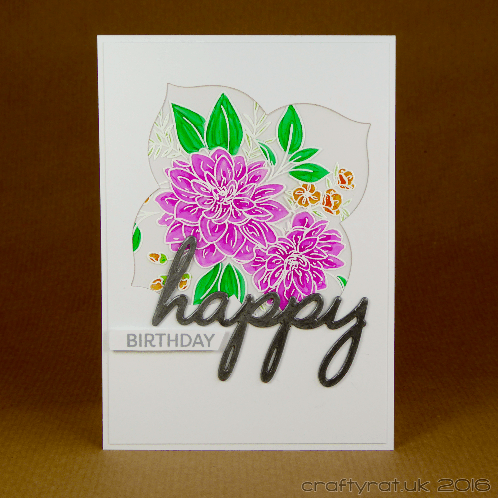 Copic flowers on acetate