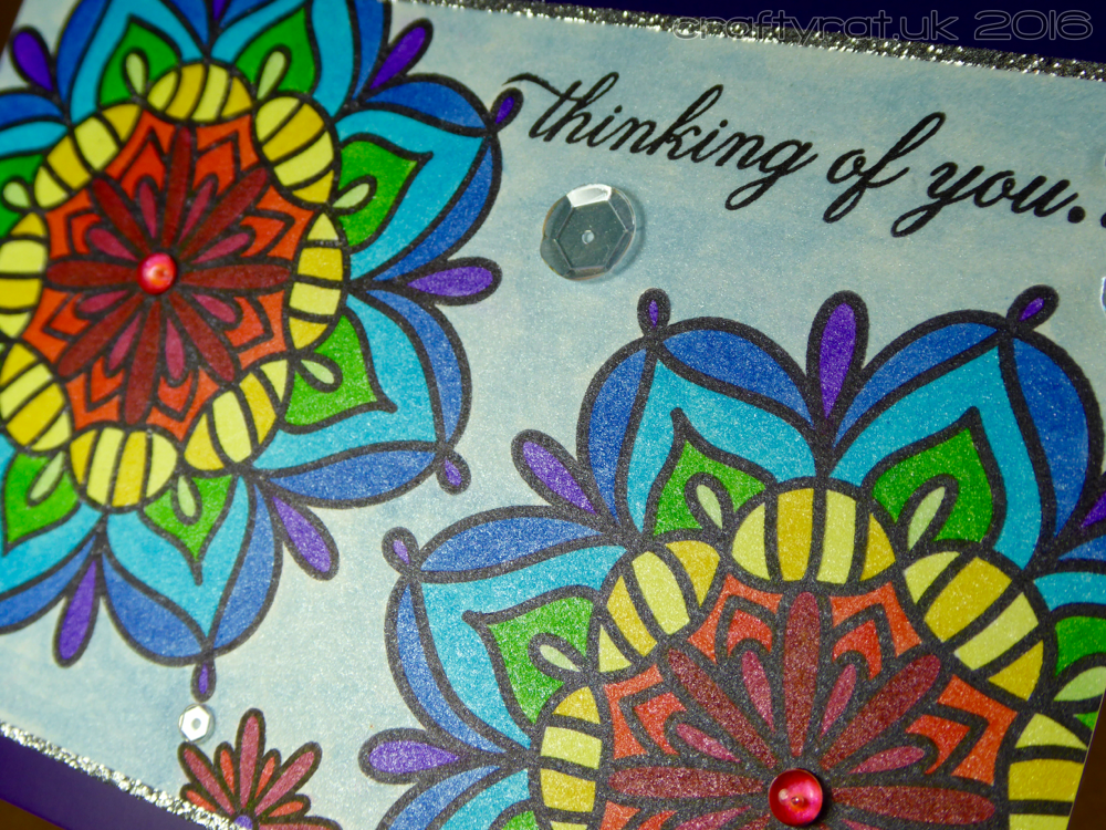 Rainbow lacy flowers - detail