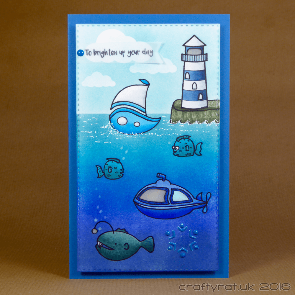 Deep blue sea LED card