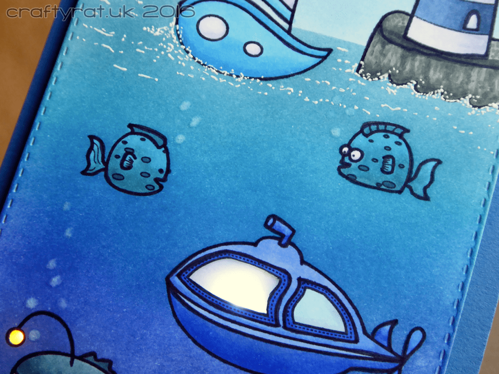 Deep blue sea LED card