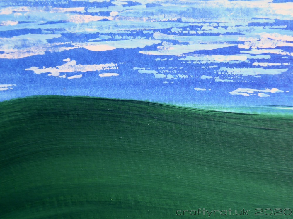 Close-up of the horizon line.