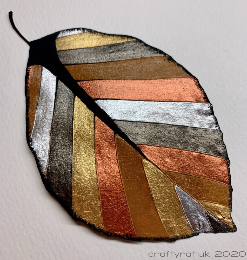 Another view of the painted leaf.