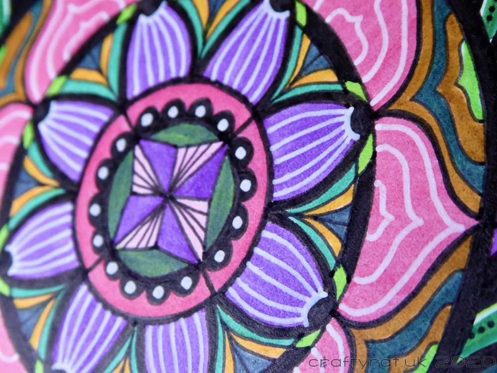 Close-up of the centre of the mandala.
