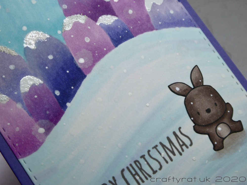 Close-up of the bunny and the centre of the card.