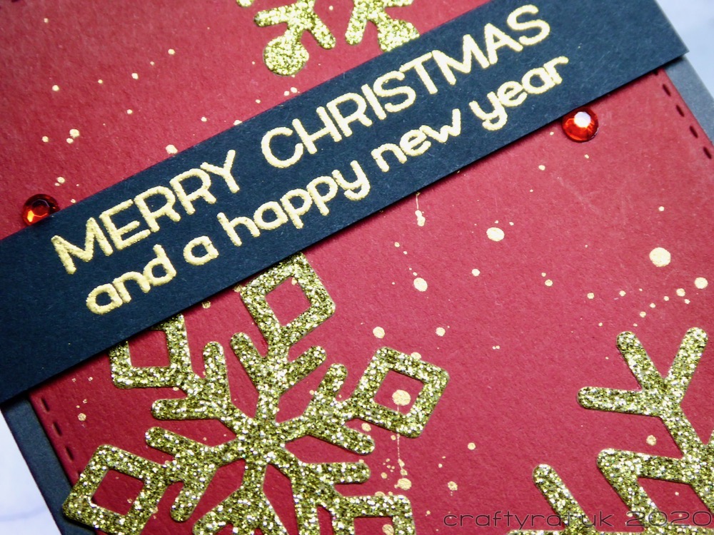 Close-up of the Christmas card.