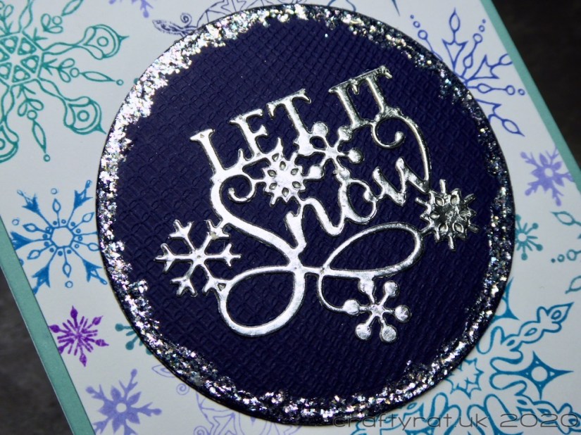 A close-up of the "let it snow" circle.