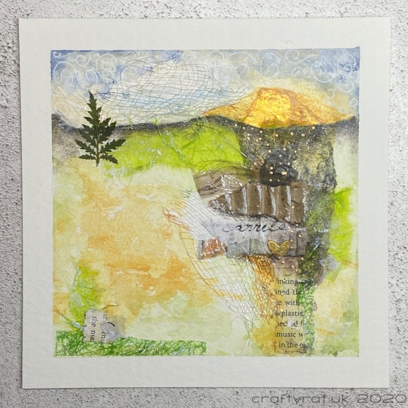 The third abstract landscape has a high horizon line.