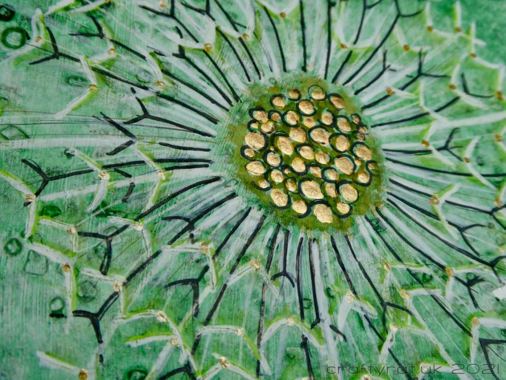 A close-up of the dandelion.