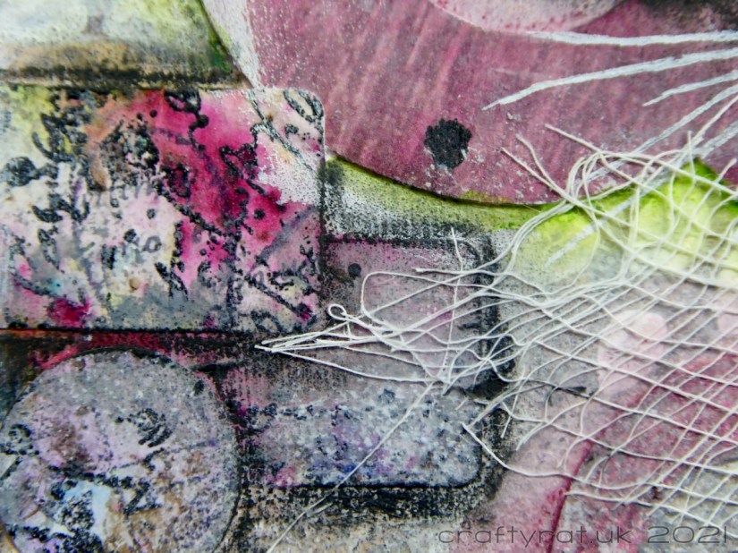 Close-up of some of the texture in the background of the page.